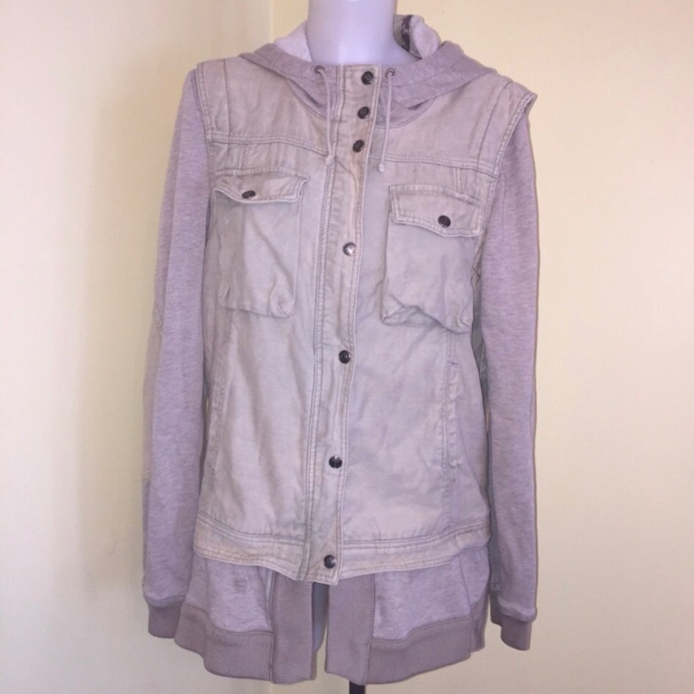 Free People Military Hooded Jacket